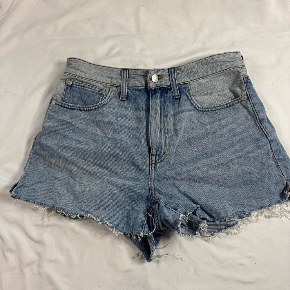 Madewell Madewell x Solid & Striped Relaxed Denim Shorts Cayley Wash Size 28